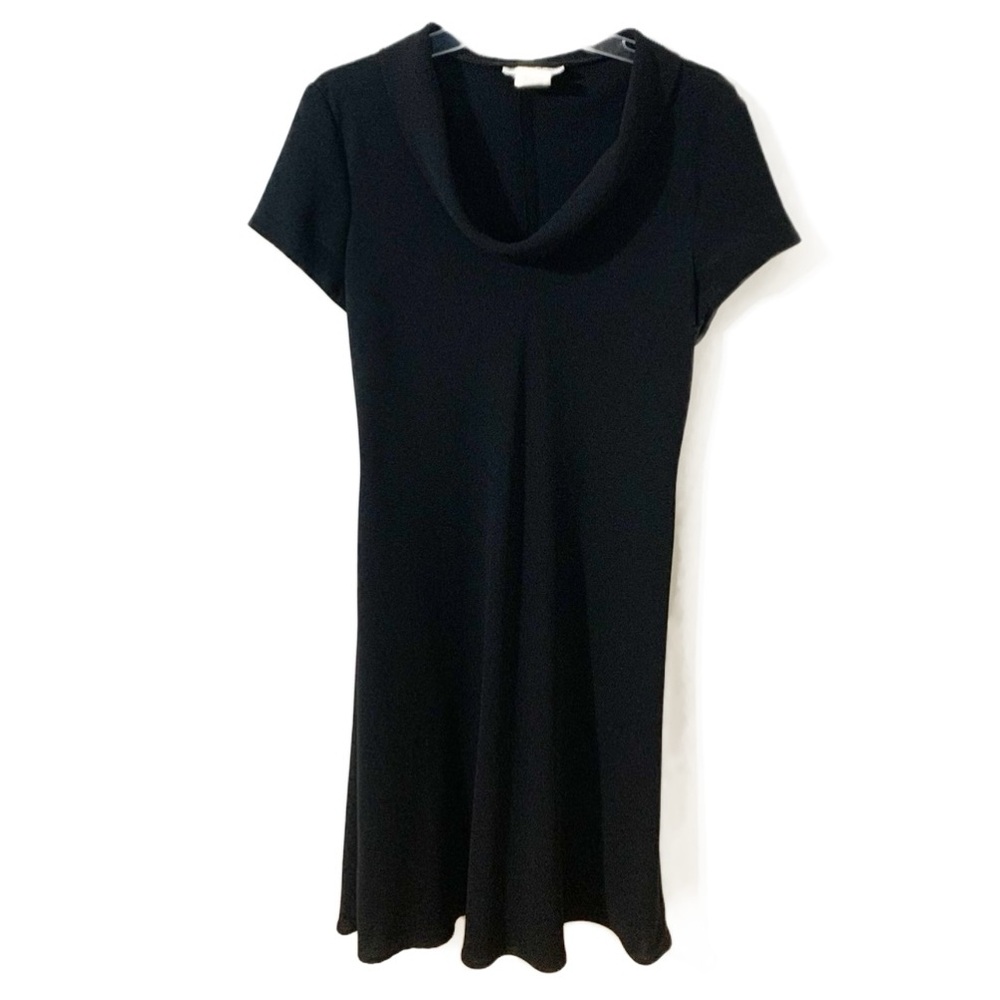 Dress Barn Short / Cap Sleeve Cowl Neck Dress Black 🖤 Size 14